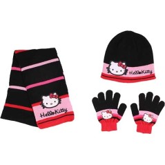 Set 3 pezzi Hello Kitty CAPPELLO + GUANTI + SCIARPE Ciao, Kitty - N...