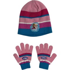 Set de 2 piezas de Frozen Disney con gorro y guantes The snow queen.