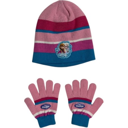 Set 2 pezzi Frozen Disney cappello e guanti La regina delle nevi
