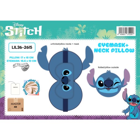 Relaxeazzz Stitch Plüsch-Reisekissen & Schlafmaske - New discount.com