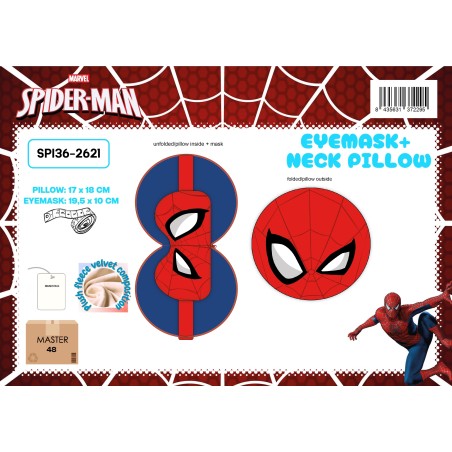 Relaxeazzz Spiderman Plüsch-Reisekissen & Schlafmaske - New discoun...