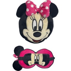 Relaxeazzz Oreiller de voyage en peluche Minnie Disney & masque de ...