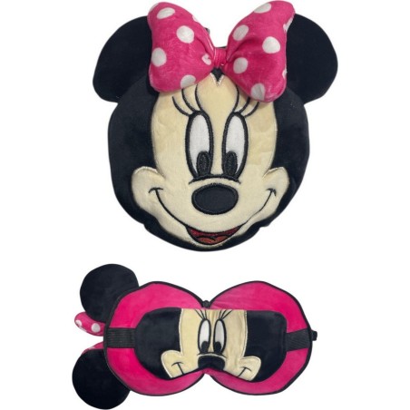 Cuscino da viaggio e maschera per dormire Relaxeazzz Minnie Disney ...