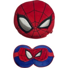 Relaxeazzz Oreiller de voyage en peluche Spiderman & masque de somm...