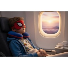 Relaxeazzz Spiderman Plüsch-Reisekissen & Schlafmaske - New discoun...
