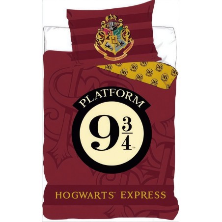 Harry Potter Bettbezug - 1 Bettbezug 140x200 + 1 Kissenbezug 63x63c...