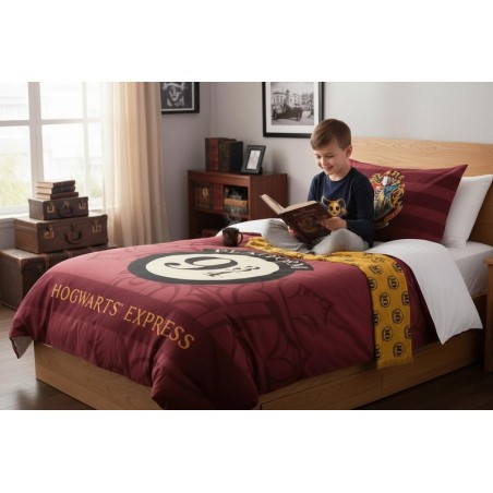 Funda nórdica Harry Potter - 1 funda nórdica 140x200 + 1 funda de a...