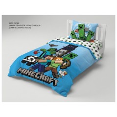 Parure de lit Minecraft - housse de couette  Minecraft