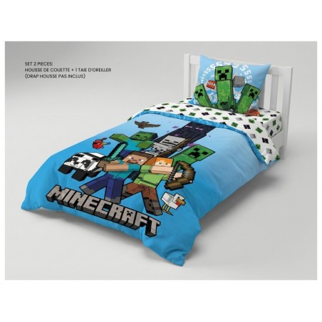 Parure de lit Minecraft - housse de couette  Minecraft