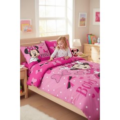 Parure housse de couette Minnie Disney En coton