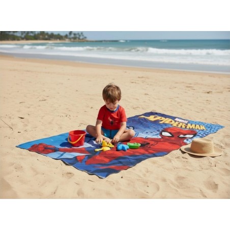 Drap de plage ou Serviette de bain Spiderman Marvel