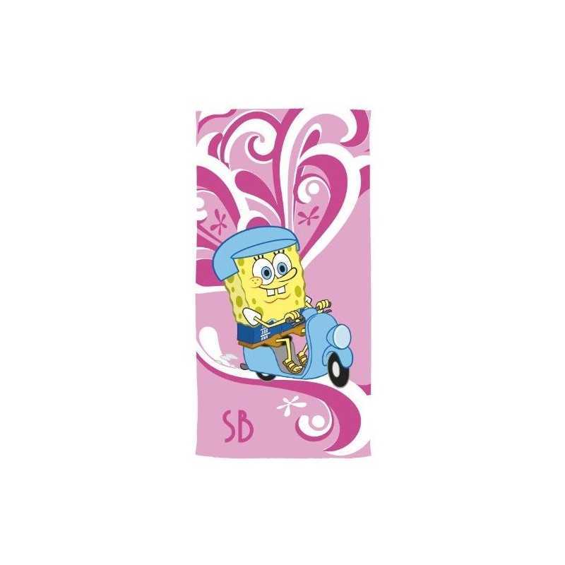 Sponge Bob beach towel 76x152 cm 100% Cotton - vente-grossiste.fr