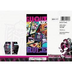 Drap de plage coton Monster High - 820-117 - Vente grossiste.fr