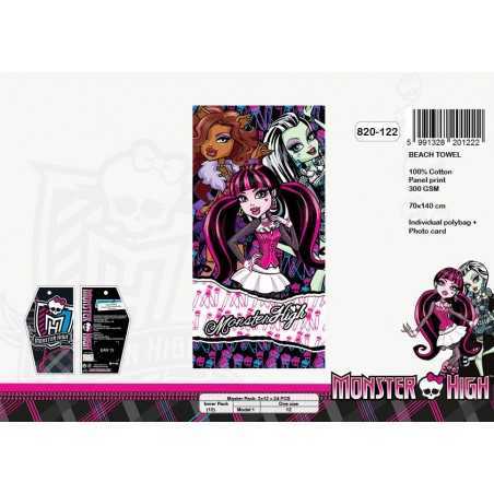 Drap de plage coton Monster High - 820-122 - Vente grossiste.fr