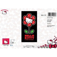 Toalla de playa de algodón Hello Kitty - vente-grossiste.fr