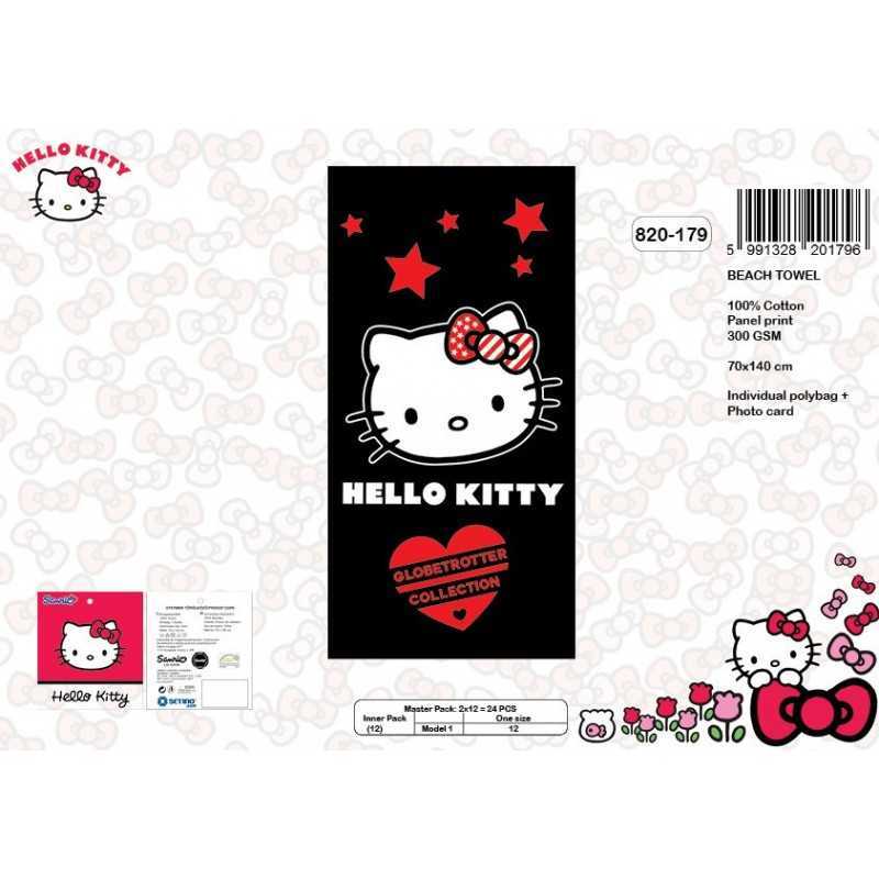 Drap de plage coton Hello Kitty - 820-179 - Vente grossiste.fr