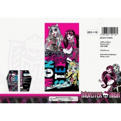 Baumwoll Strandtuch GM Monster High - 820-116 - vente-grossiste.fr