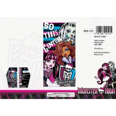 Baumwoll Strandtuch gm Monster High - 820-121 - vente-grossiste.fr