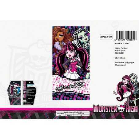 Drap de plage coton gm Monster High - 820-122 - Vente grossiste.fr