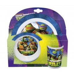 Set de vaisselle Tortues Ninja, 3 pièces - vente-grossiste.fr