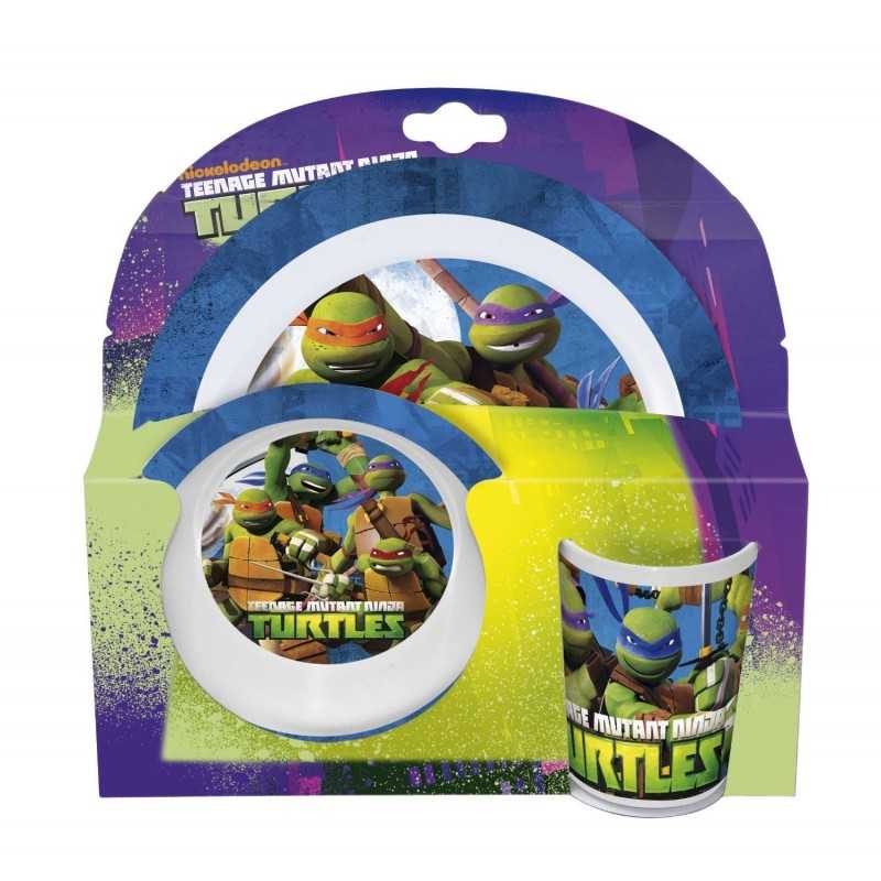 Set de vaisselle Tortues Ninja, 3 pièces - Vente grossiste.fr