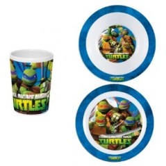 Set de vaisselle Tortues Ninja, 3 pièces - vente-grossiste.fr