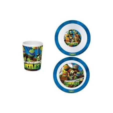 Set de vaisselle Tortues Ninja, 3 pièces