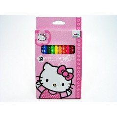 Boite de 12 crayons Couleur Hello Kitty - Vente grossiste.fr