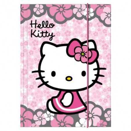 Camicia elasticizzata con pattina HELLO KITTY - vente grossiste.fr