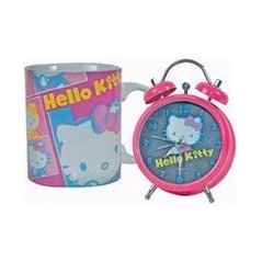 Hello Kitty Hello Kitty 12cm Clock Alarm Clock Set + 1 Hello Kitty ...