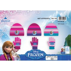 Set de 2 piezas de Frozen Disney con gorro y guantes The snow queen...