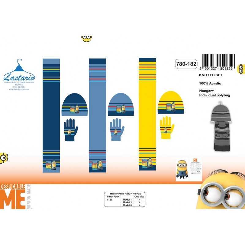 Set 3 pezzi Minions BONNET + GUANTI + SCARF Minions - New discount.com