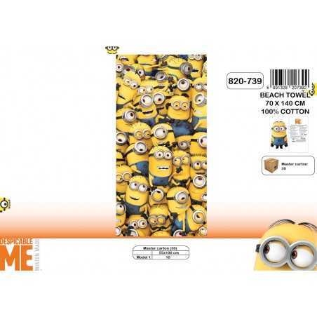 Toalla de playa de algodón Minions - 820-739