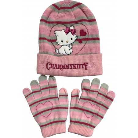 Set 2 pièces bonnet + gant Charmmykitty
