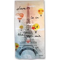 Drap de plage o drap de bain Emoji Romantique - vente grossiste.fr