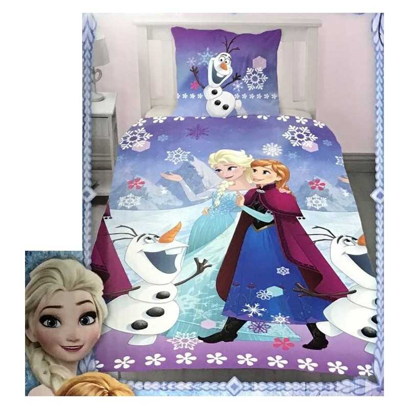 Parure housse de couette la Reine Des Neiges Disney - en Polycoton ...