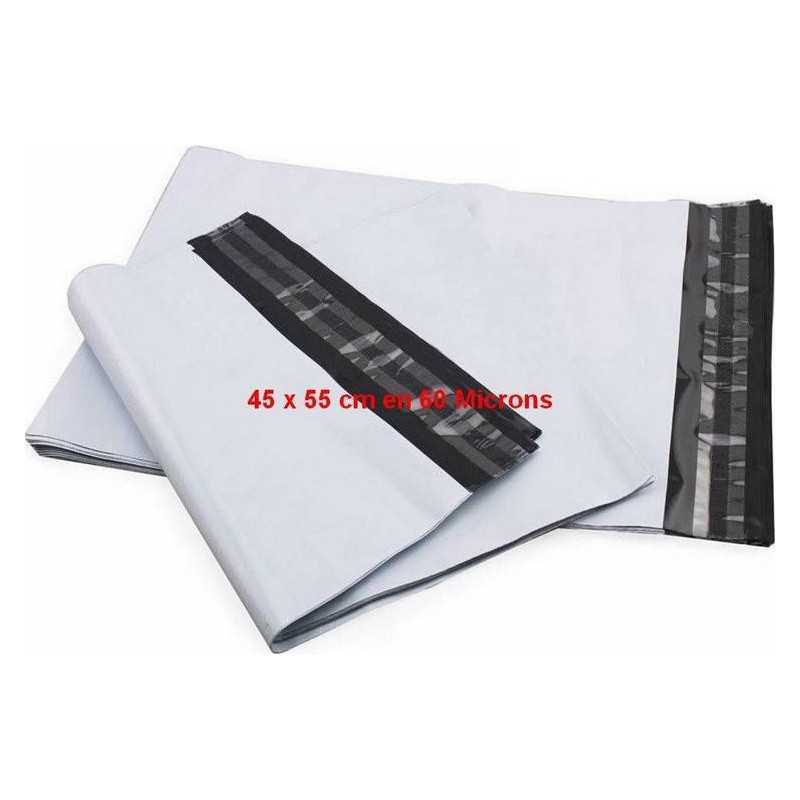 Enveloppe expédition en Plastique Opaque 45 x 55 cm en 60 μ - Vente...
