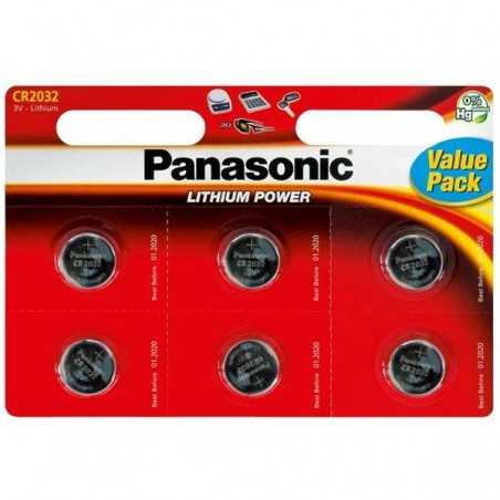 Batteries Lithium PANASONIC CR2032 x 6