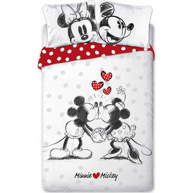 Juego de cama de Mickey y Minnie. - vente-grossiste.fr