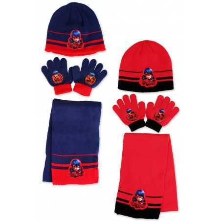 Set 3 pièces Bonnet + écharpe + gants Miraculous - Ladybug - vente ...