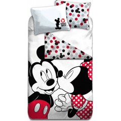 Parure Housse de couette Mickey et Minnie en coton - Vente grossist...
