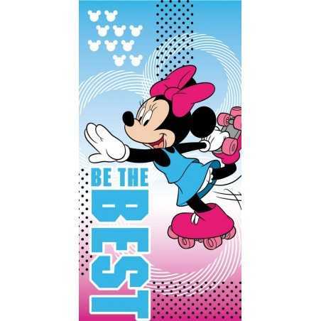 Drap de plage ou drap de bain Minnie roller - Vente grossiste.fr