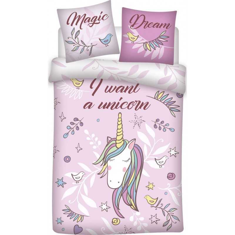 Parure housse de couette Licorne - Coton - New discount.com