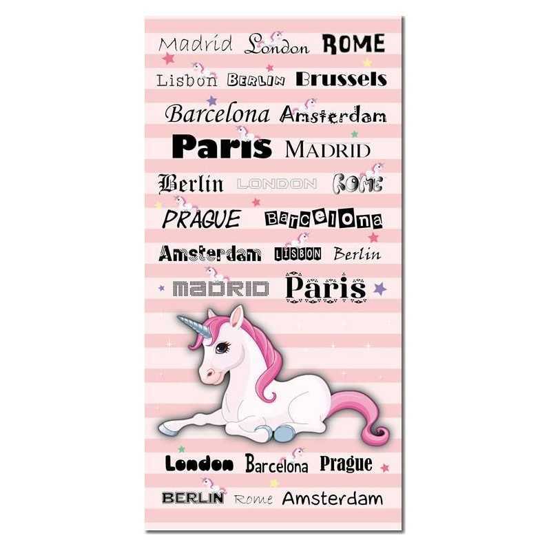 Toalla de playa Algodón Unicornio - vente-grossiste.fr