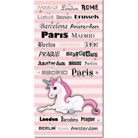 Telo mare in cotone Unicorno - vente grossiste.fr