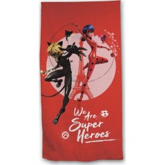 Drap de plage ou Serviette de Miraculous en coton - Vente grossiste.fr