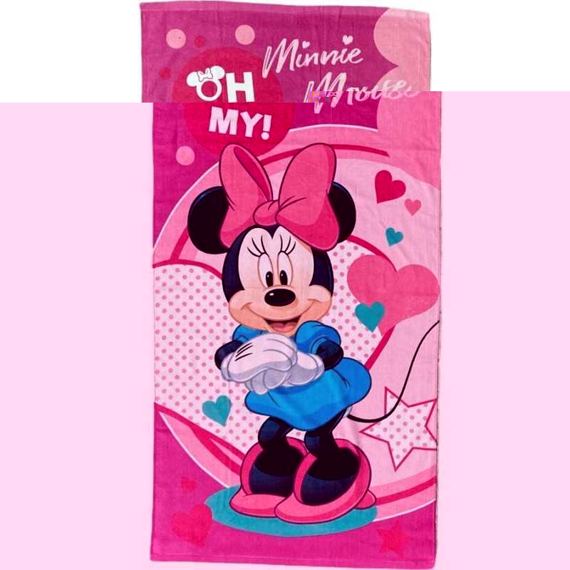 Drap de plage ou Serviette de bain Minnie en coton - Vente grossist...